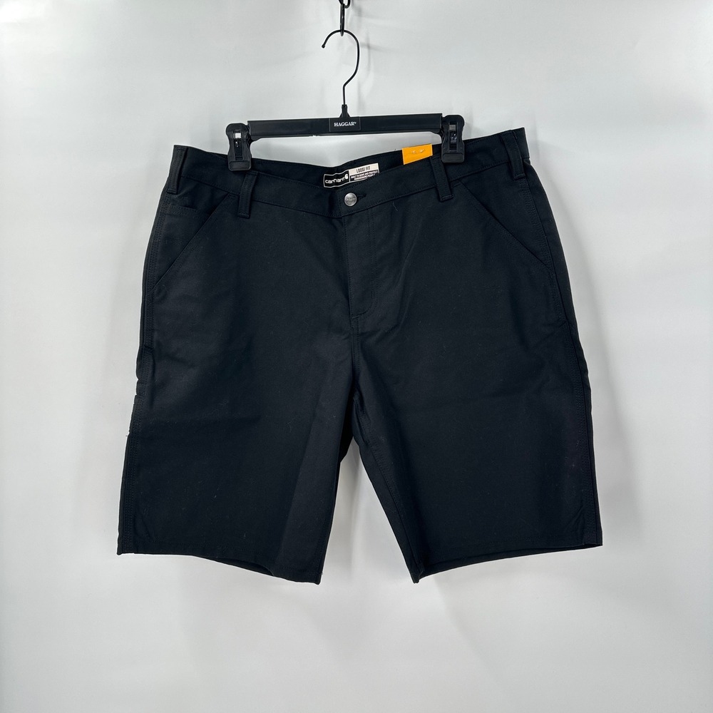 Carhartt Shorts Womens size 16 Rugged Flex Loose Fit Canvas Work Black NEW